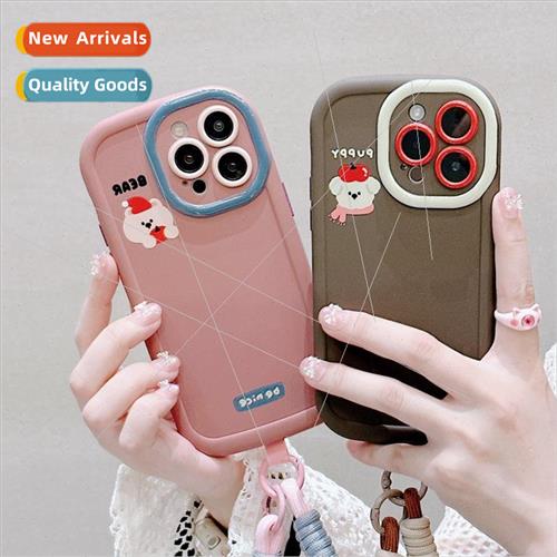 Apple Bear IPhone15/15ProMax Puff Apple 14/13 Phone Case 适图片
