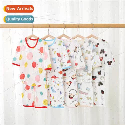 Baby summer suit cotton two-piece split baby clothes thin lo