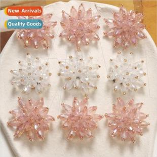 beads hand the diy flowers lotus gold crystal new Korean