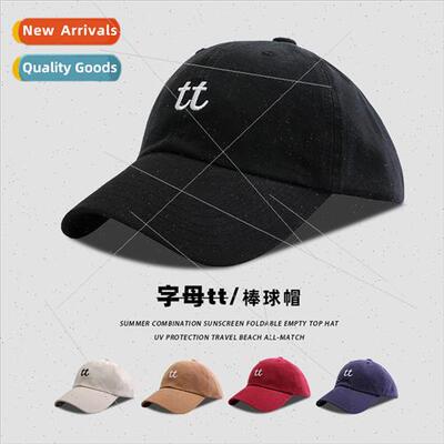 Baseball cap female simple tt embroidery warm sun hat fall a