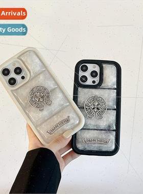 适用 iPhone 15 pro max metal flake crocus phone case Apple 1