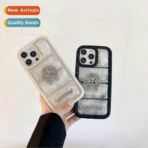 适用 iPhone 15 pro max metal flake crocus phone case Apple 1