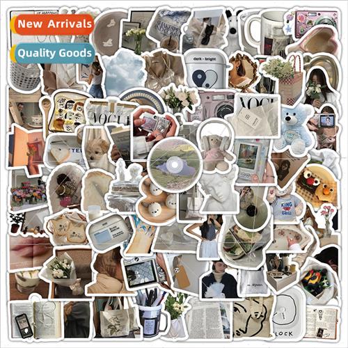 100 ins  object stickers cute minimalist home small s drip c