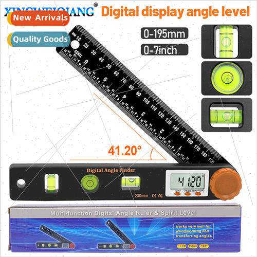 Woodworking Angle Ruler 4in1 Orange Head Digital Angle Ruler