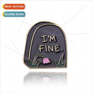 Coffin Bat Bag Halloween Badge Tombstone Metal Fun Brooch