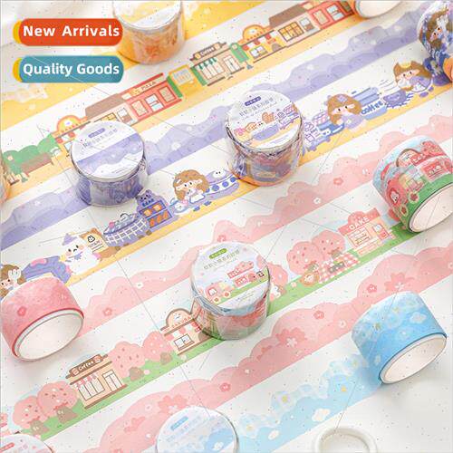Paper Dye Shaped washi tape Soft town series Small fresh ins