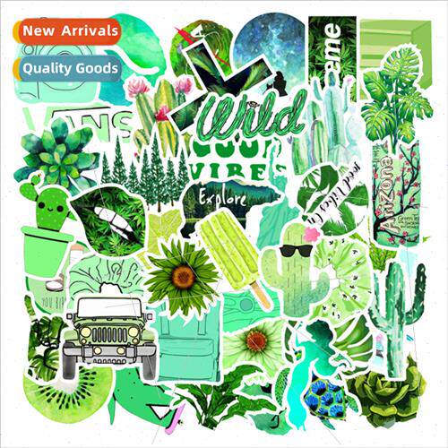 50 green small fresh graffiti stickers motorcycle car skateb