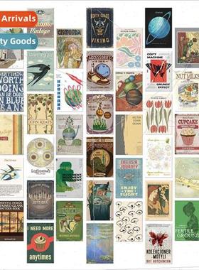 50 Wall Cards Vintage INS Korean Style Nostalgic Story Backg