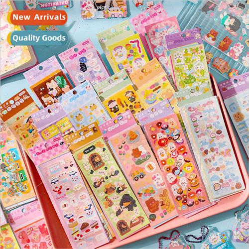 10 Goo Card Set Cute Cartoon Kids Handbook Stickers Laser Go