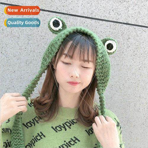 Hand-knitted wool ear protection hair band warm ear muffs fe
