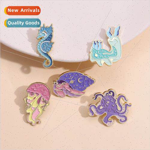Cute deep sea animals jellyfish conch octopus seahorse model