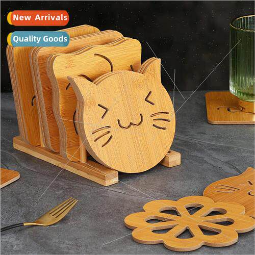 Wooden insulating mat dining table -slip pot mat bowl mat ho