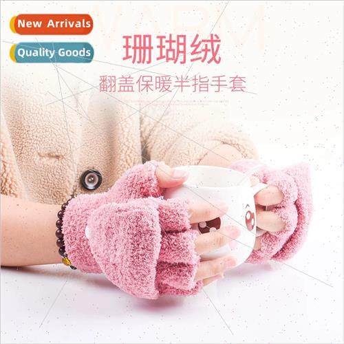 Childrens gloves boys winter warm kids writing five fingers