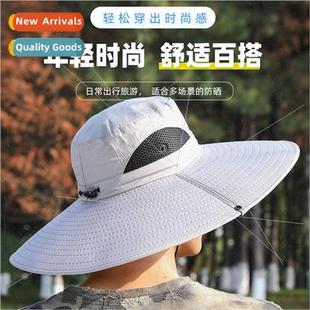 mens outdoor sunscreen Summer fisherman hat face bre sun