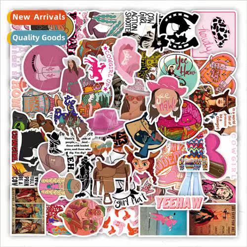 50 cowboy girl stickers personalized cowboy  wearing decorat