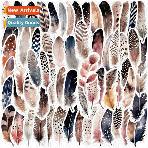 64 Fantasy Feather Graffiti Stickers Decorative Guitar Lapto