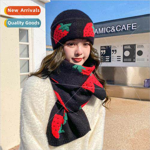 Strawberry loose wool cap childrens fall and winter big head