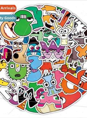 50 cartoon letter stickers stickers handbook diy luggage cel
