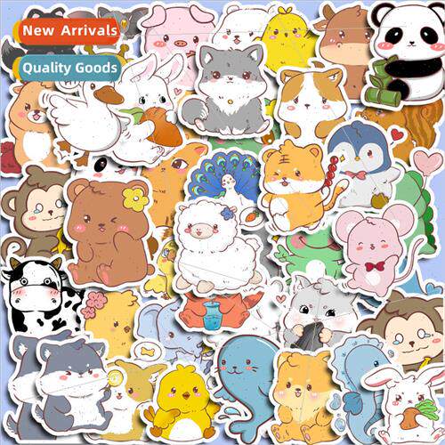 Animal set of 50 handbook stickers cartoon creative cute han