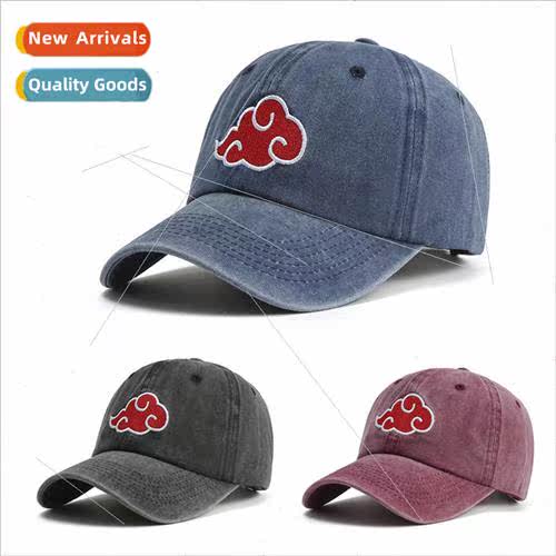 Spring and summer washed baseball cap fashion embroidery sun