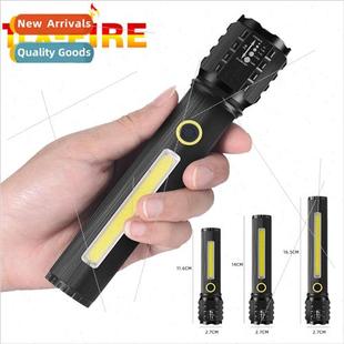 outdoor USB rechargeable flashlight dist Aluminum long alloy