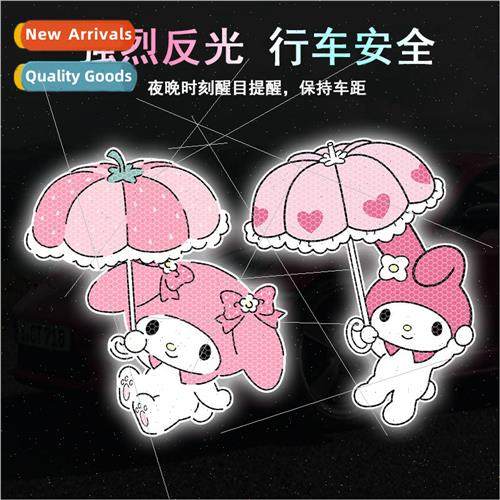 Cute Melody cartoon reflective stickers electric car motorcy