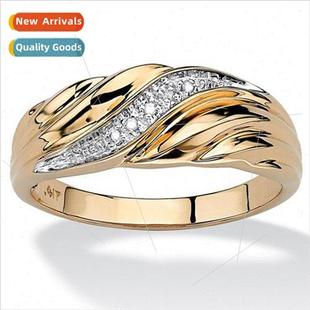 New Creative New Twisted Diamond Ring Couples Ring