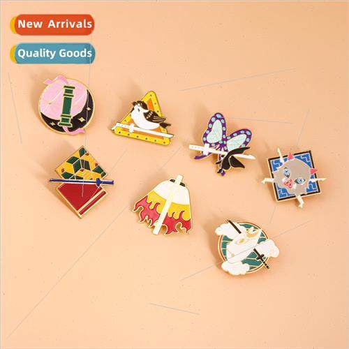 Anime Peripheral Demon Blade Cartoon Pin Butterfly Shinobu C