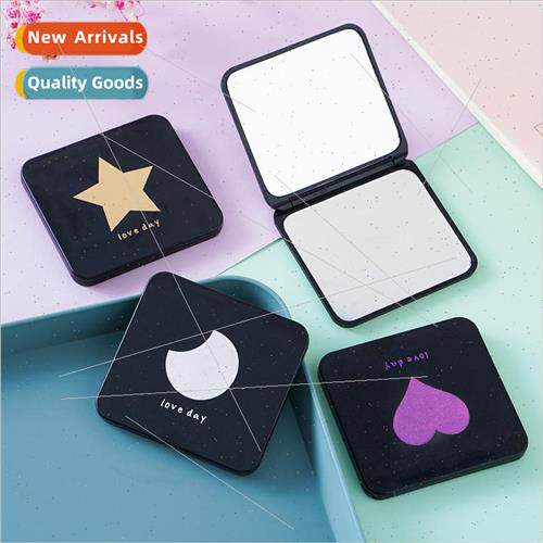 Small mirror portable cute cartoon makeup mirror double-side