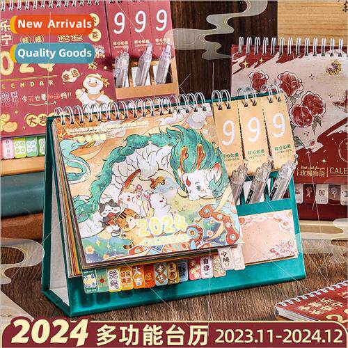 Creative 2024 Desk Calendar Large Vintage Style terary Calen