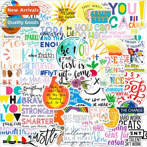 50 inspirational text stickers cute cartoon inspirational fa