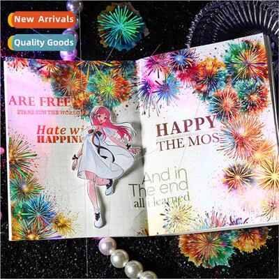 Stereoscopic hot stamping PET stickers Splendid fireworks se