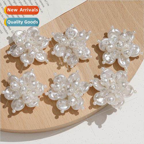 Korean temperament super fairy crystal pearl flowers diy han