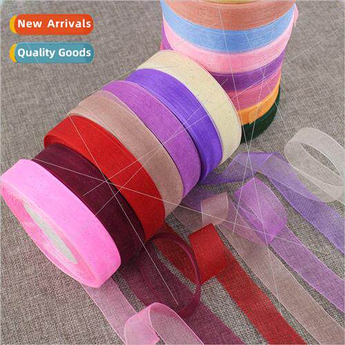 2cm transparent decorative chiffon ribbon colorful system ho