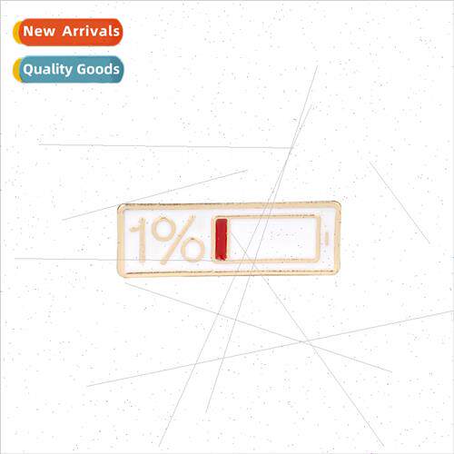 1% Electricity Strip Oil Drip Brooch Pin Creative Cartoon Ba