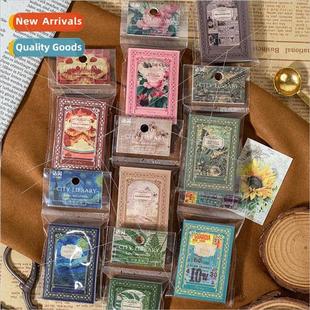 City library series Vintage and book plants flowers material