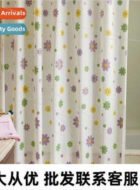 Bathroom Shower Curtain Fabric Set Bathroom No Punch Curtain