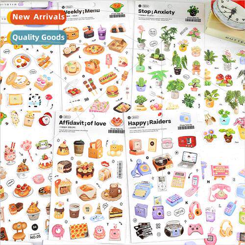 -adhesive stickers cute head series creative cartoon dessert