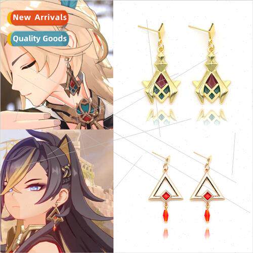 Game the original God around Dixie Yakawi earrings anime sec