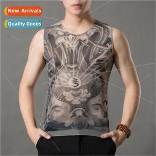 Printed undershirt mens t-shirt tattoo clothes tattoo patter