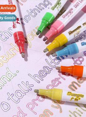 1001 large capacity fluorescent dual line pen 3mm dream colo