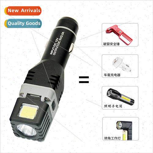 New USB Charging Aluminum Flashlight Car Charging ghting Tor