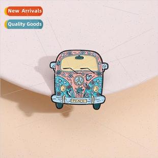 Flower Brooch Alloy Car Accessories Bus Badge Decor Tour