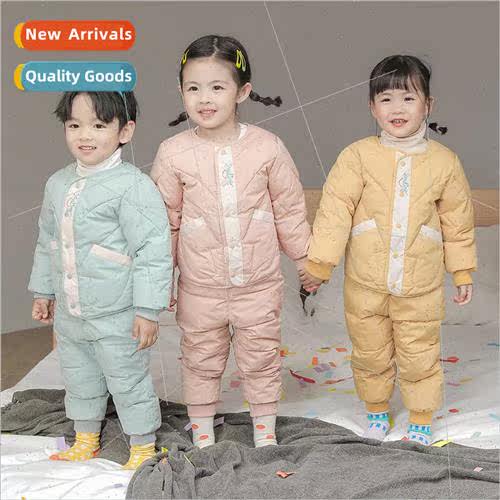 2023 winter new boys round neck jacket cotton long-sleeved s