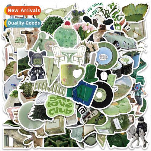 62 green spring department ins  simple cartoon stickers lapt