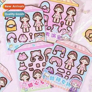 Seven dress up daily two bomb scenery stickers 12 cartoon cu