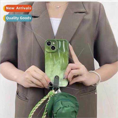 ins gradient green braided rope 适用 iPhone 14 fisherman hat