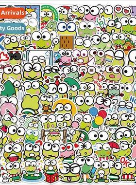 100 cartoon big-eyed frog Kolopy doodle stickers luggage lap