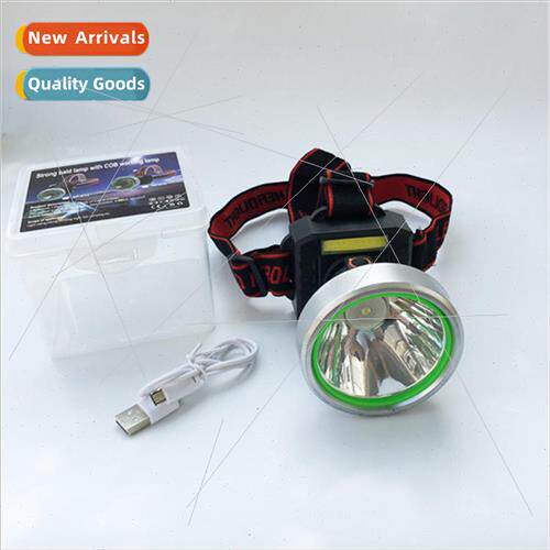 New Product 615 Rechargeable Strong LED+COB Headlamp T6 Head