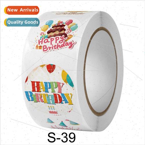 Happy Birthday Stickers Envelopes Bags Carton Stickers Seal